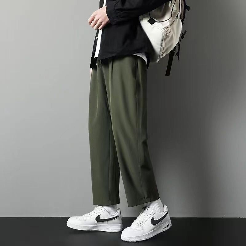 Ice Silk Pants Men's Pants Summer Thin Loose