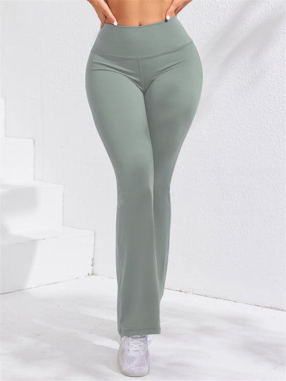 Women's Solid Color Casual High Waist Yoga Pants