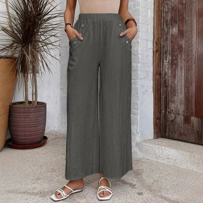 Women's Casual Elastic High Waist Loose Trousers